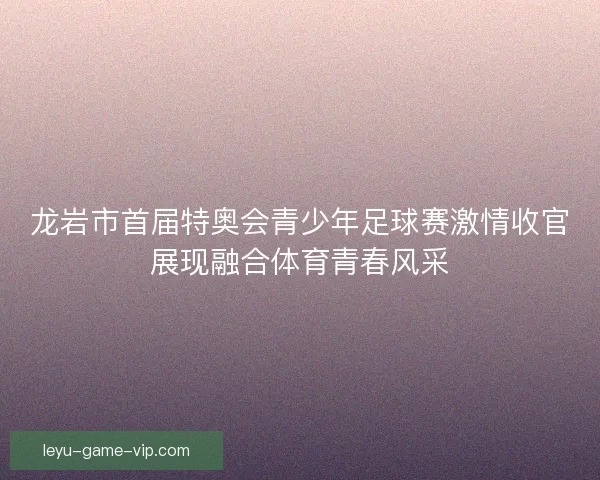 龙岩市首届特奥会青少年足球赛激情收官展现融合体育青春风采 龙岩市首届特奥会青少年足球赛激情收官展现融合体育青春风采